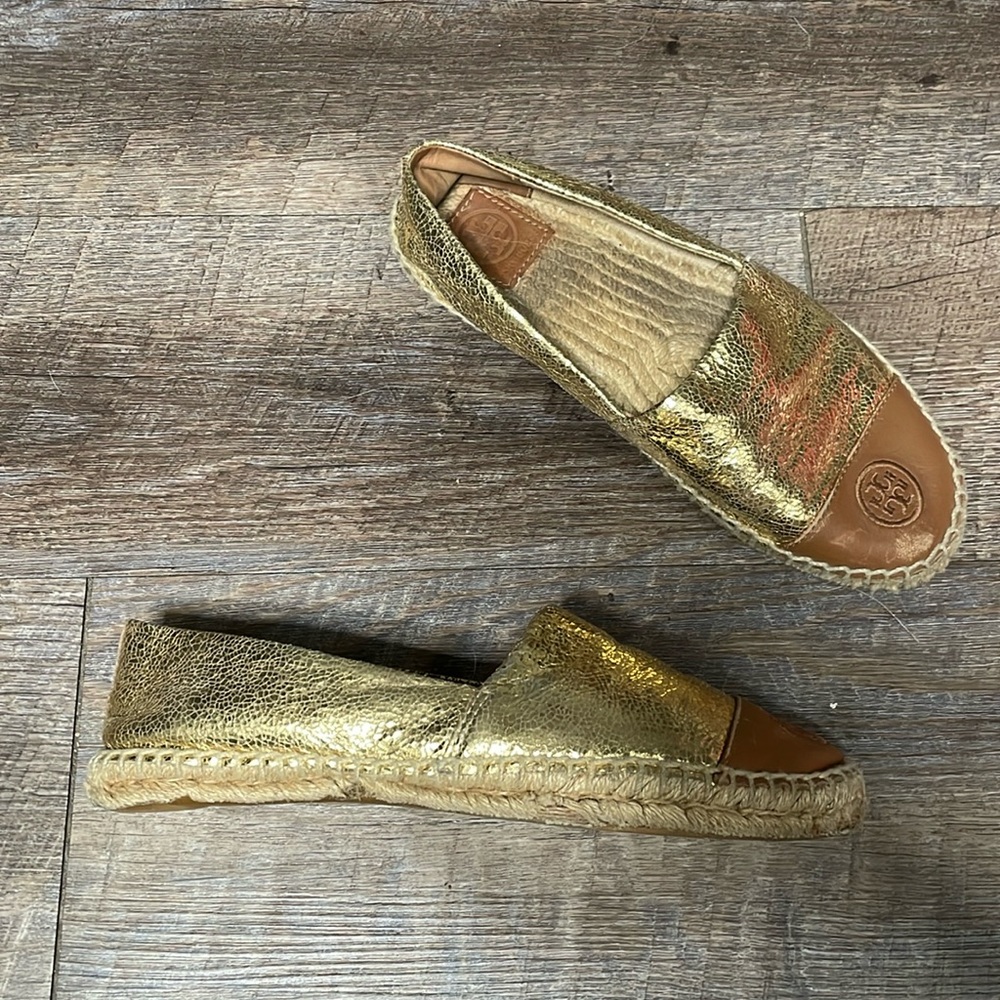 Tory Burch leather espadrille shoes